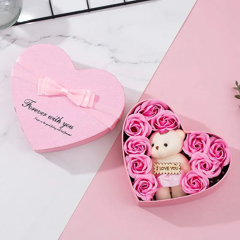Heart-shaped Rose Red Gift Box New Year Christmas Gift Box Valentine's Day Christmas Gift Mother's Day Birthday Gift - Bellarte Enchanté Heart-shaped Rose Red Gift Box New Year Christmas Gift Box Valentine's Day Christmas Gift Mother's Day Birthday Gift